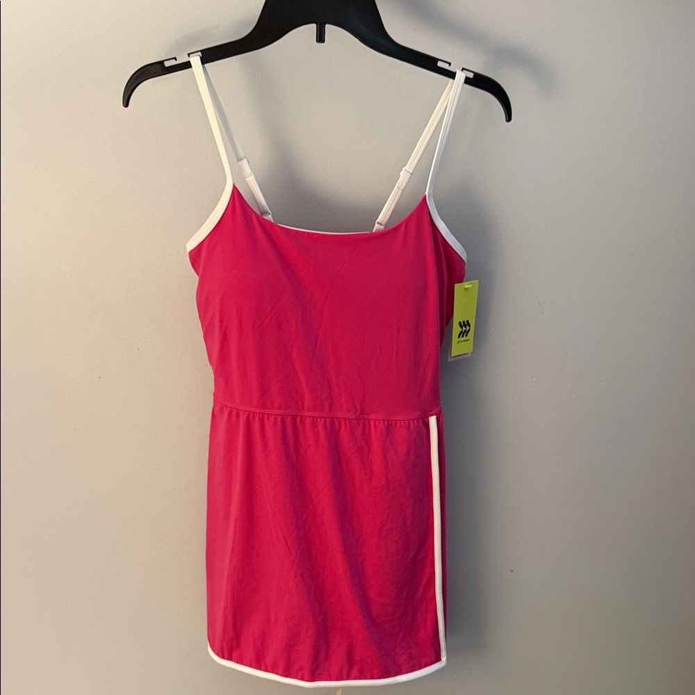 All in Motion Pink Chemise with White Accents